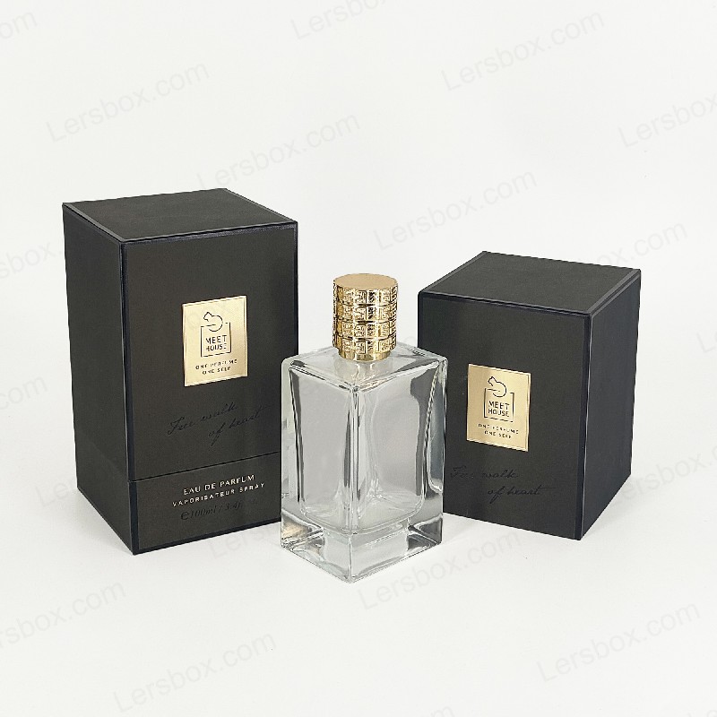 Perfumová krabice zlaté fólie s tuhým víkem, základnou a zásobníkem Eva pro luxusní displej HP034